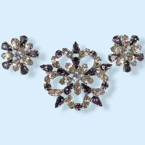Vintage B David Floral Demi Parure
